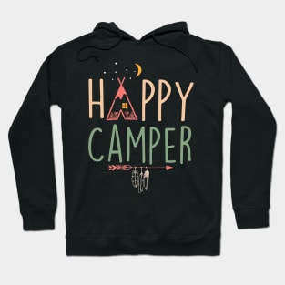Happy Camper Camping Funny Gift Men Women Hoodie